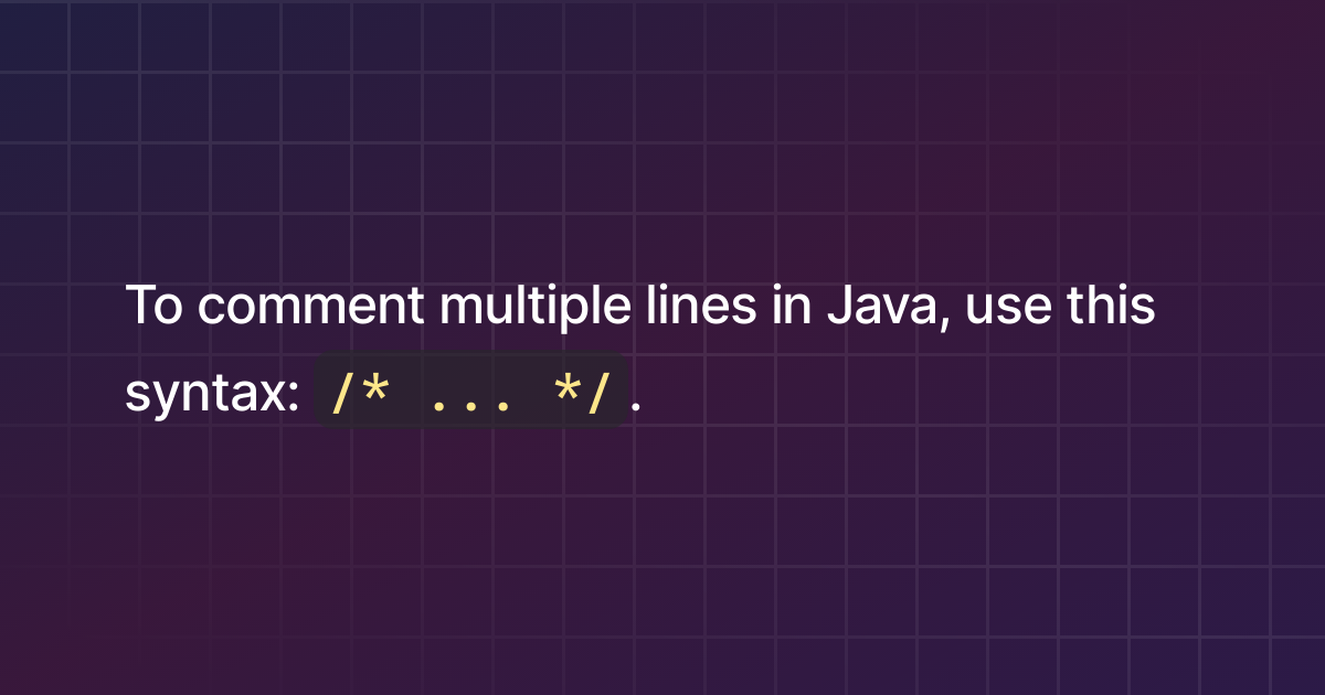 how-to-comment-multiple-lines-in-java