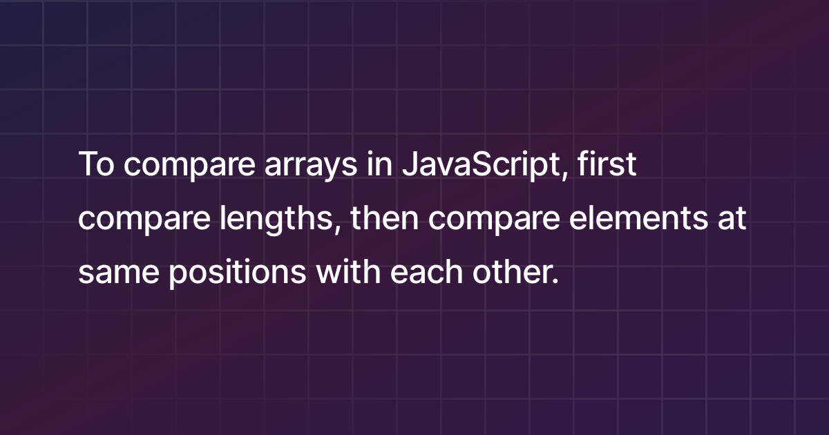 how-to-compare-arrays-in-javascript