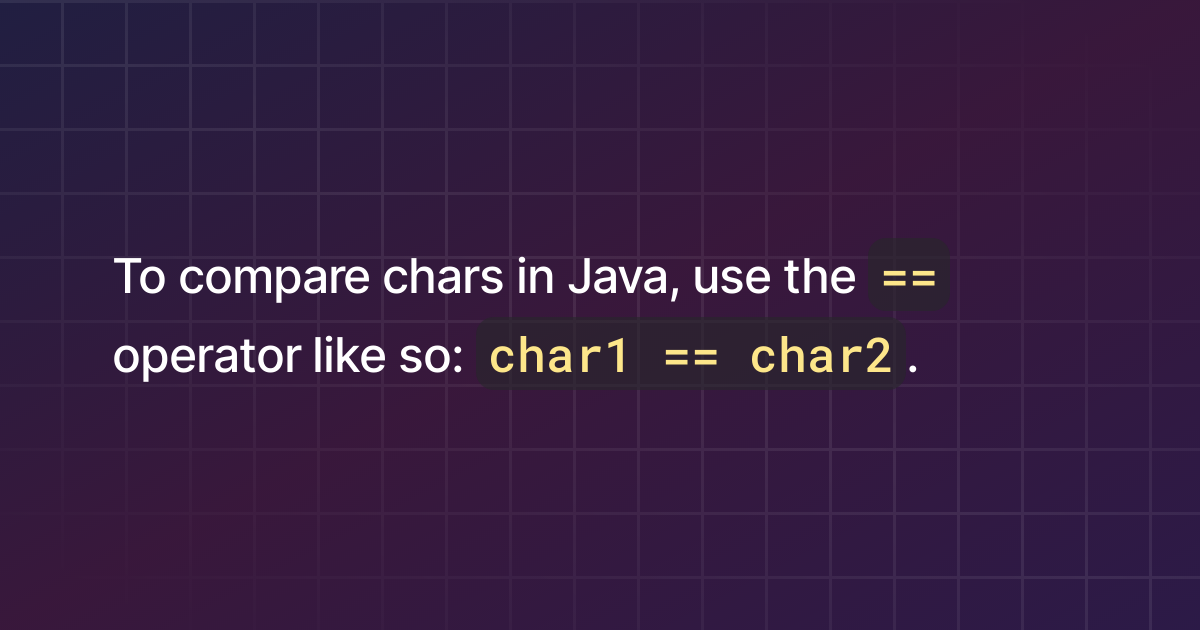 how-to-compare-chars-in-java