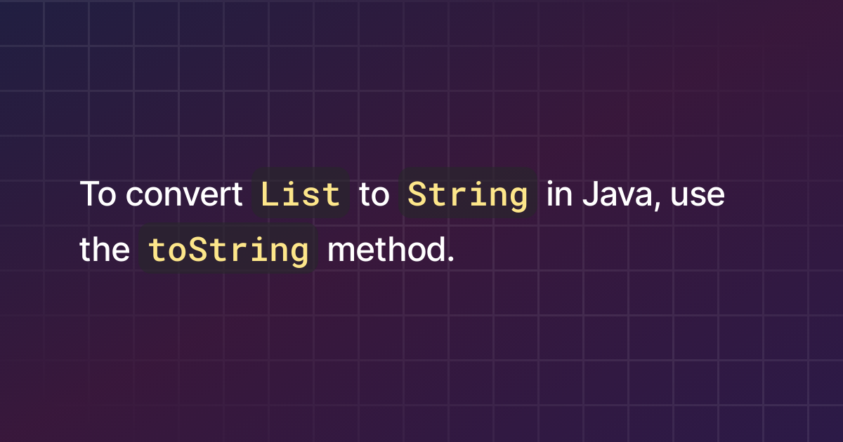 How to convert List to String in Java?