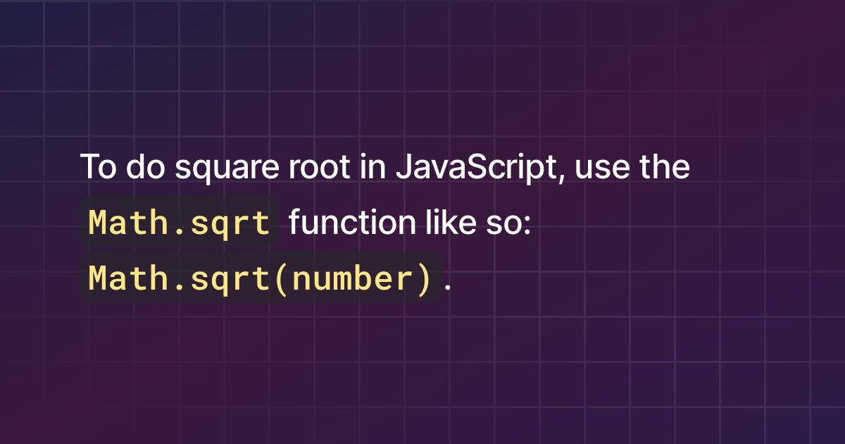 how-to-do-square-root-in-javascript