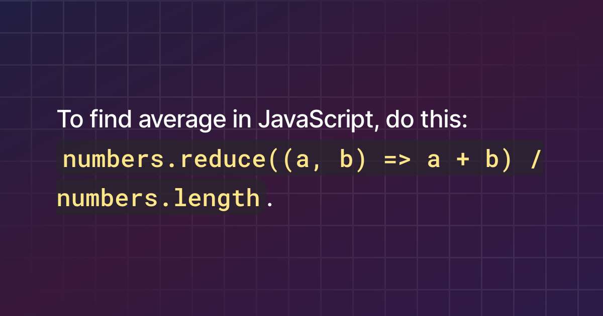 how-to-find-average-in-javascript