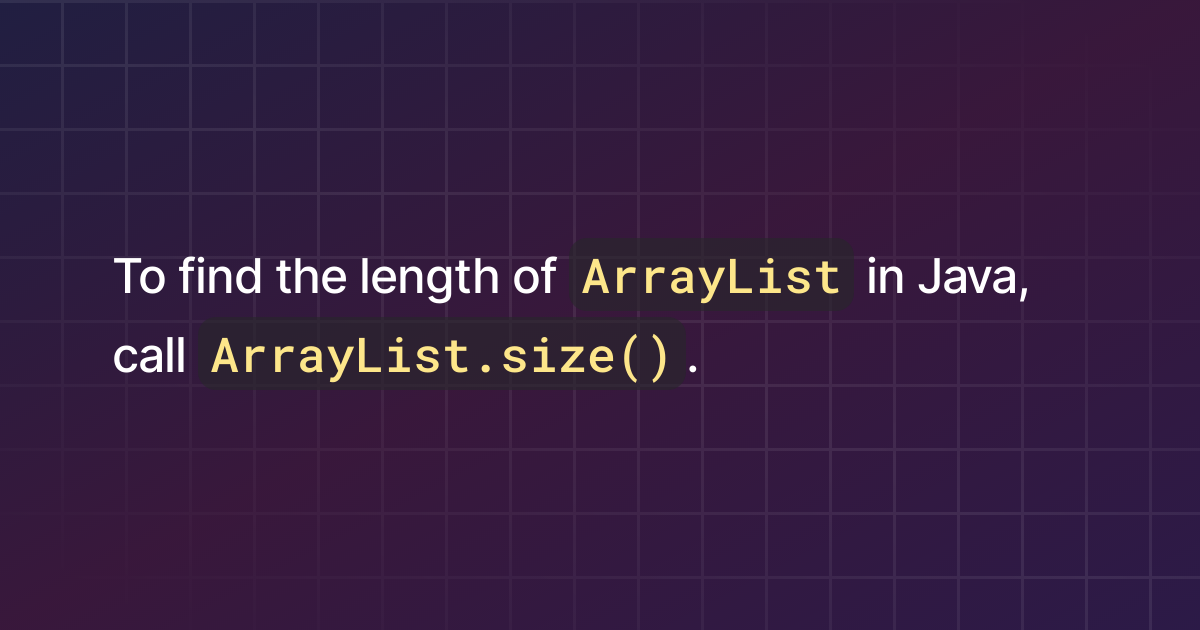 how-to-find-the-length-of-arraylist-in-java