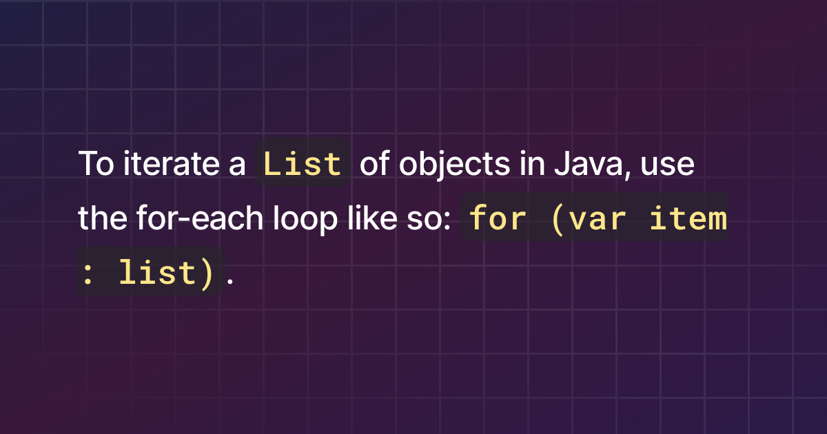 how-to-iterate-a-list-of-objects-in-java