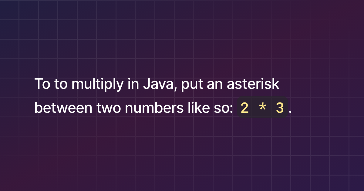 how-to-multiply-in-java