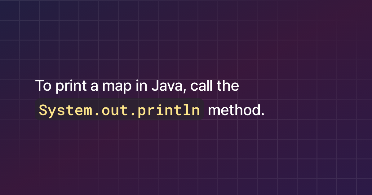 how-to-print-a-map-in-java