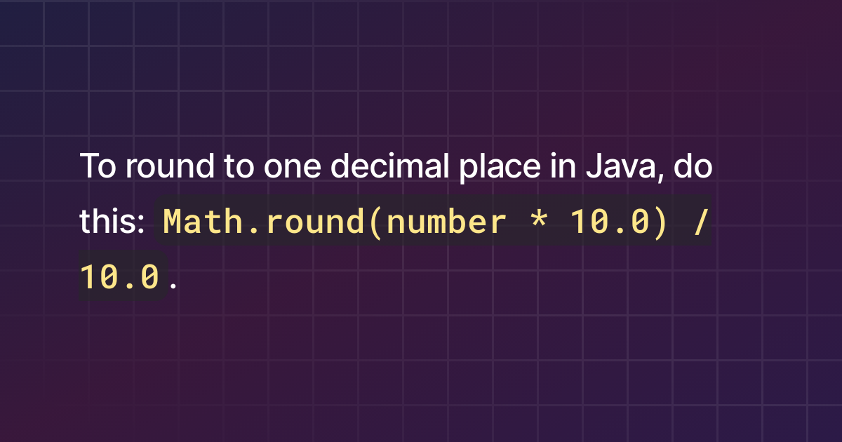 How to round to one decimal place in Java?