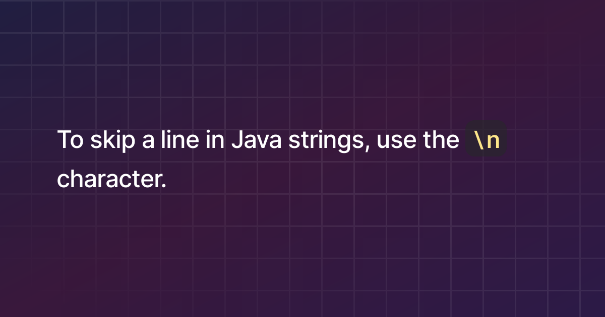 how-to-skip-a-line-in-java