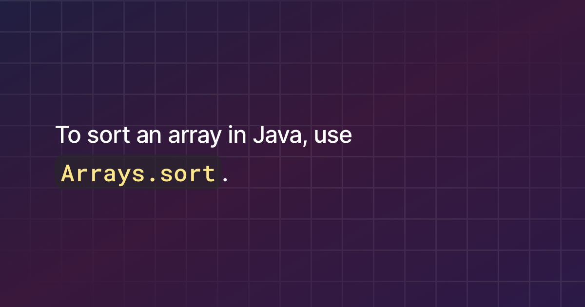 how-to-sort-an-array-in-java