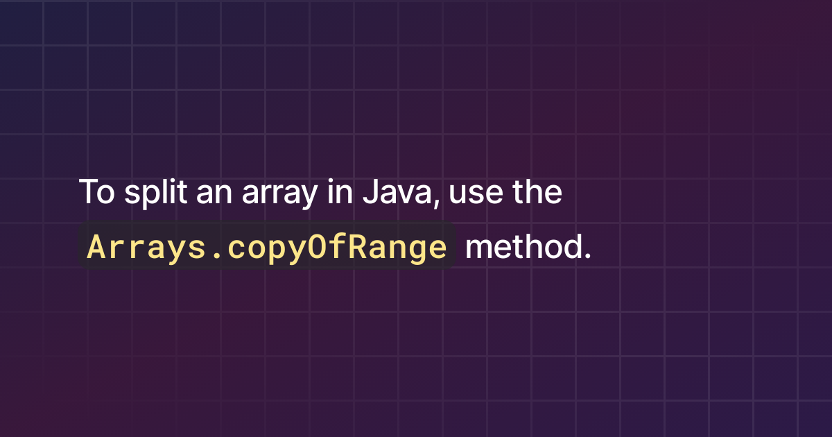 how-to-split-an-array-in-java