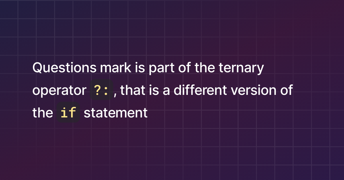  What Does A Question Mark Mean In Java 