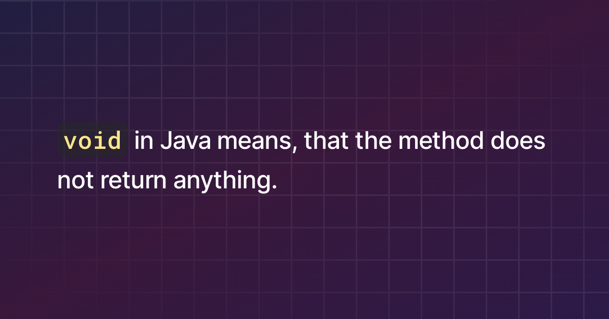 what-does-void-mean-in-java