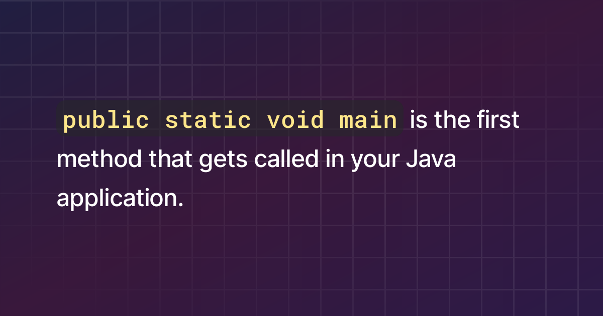 What Is Public Static Void Main In Java 