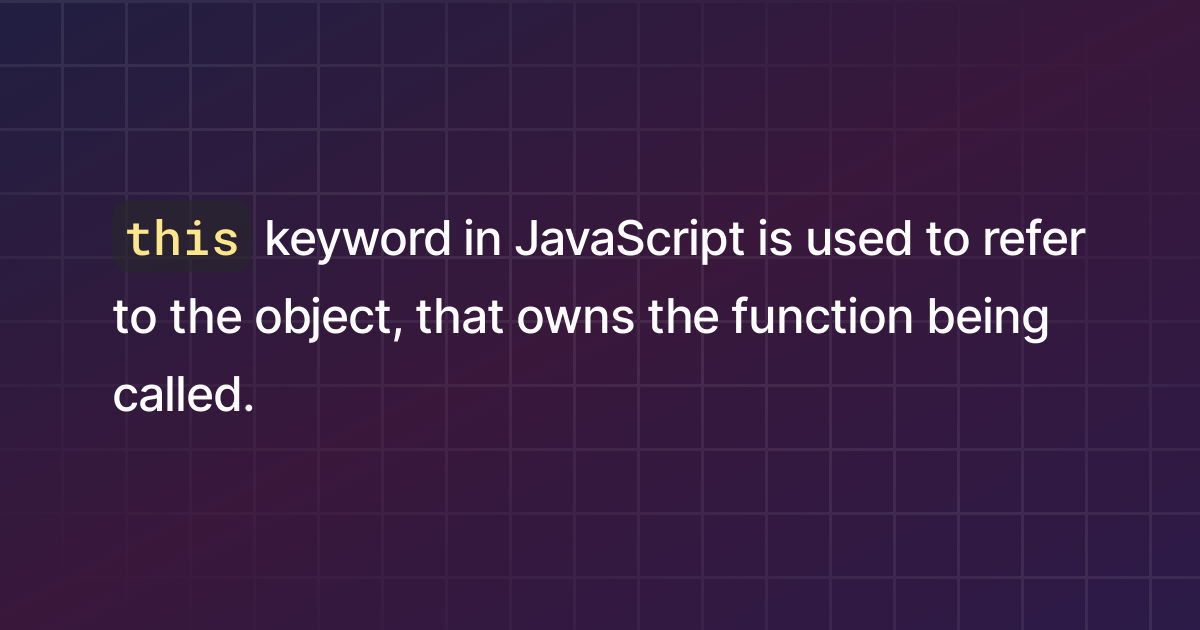 What Is The Use Of This Keyword In JavaScript 